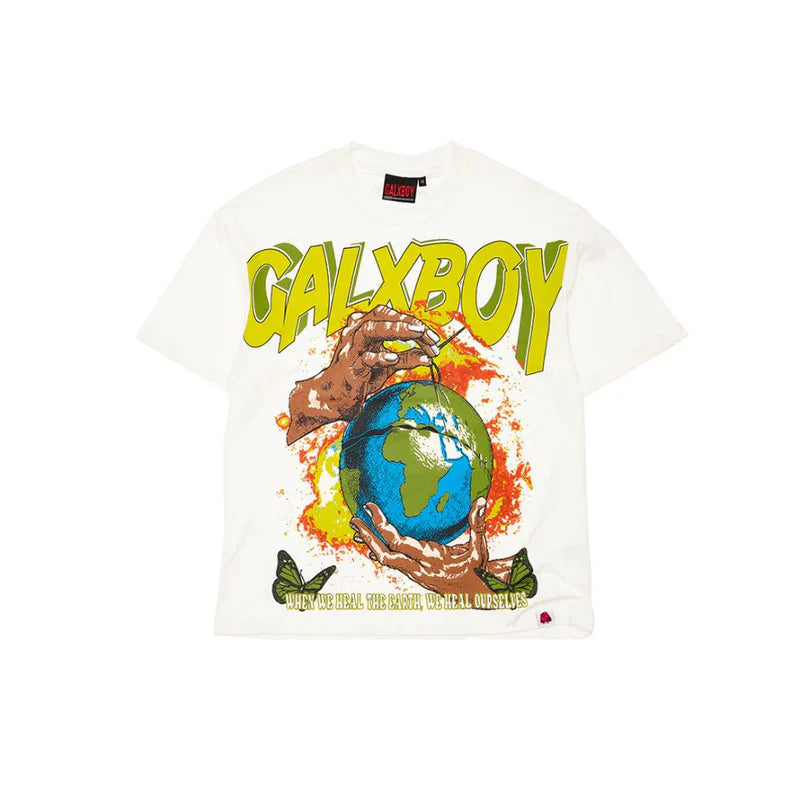 GALXBOY WORLD PEACE 2.0 T-SHIRT 'White'