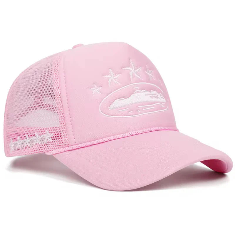 CORTEIZ ALCATRAZ TRUCKER HAT WHITE / PINK