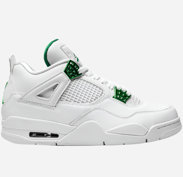 AIR JORDAN 4 RETRO WHITE METALLIC GREEN