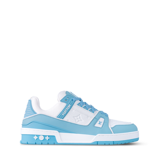 LOUIS VUITTON LV TRAINER WHITE BLUE FULLY BOXED