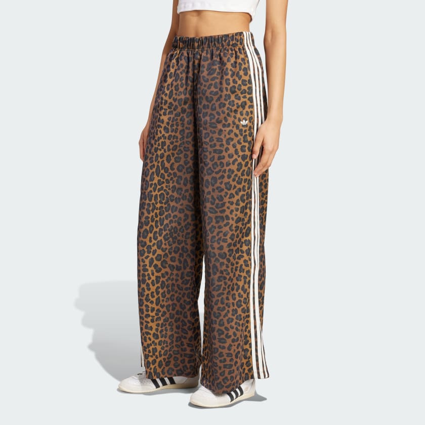 adidas Firebird Leopard-Print Oversized pants