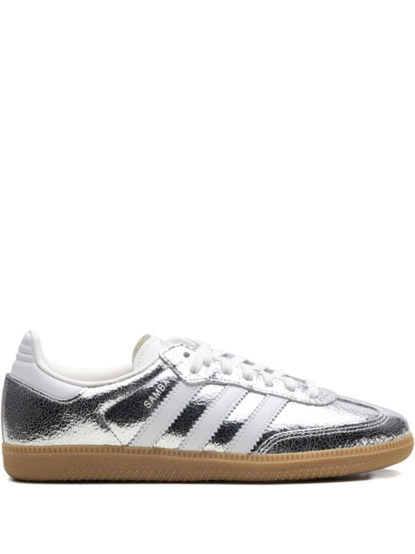 adidas Samba OG "Silver Metallic Cracked Leather