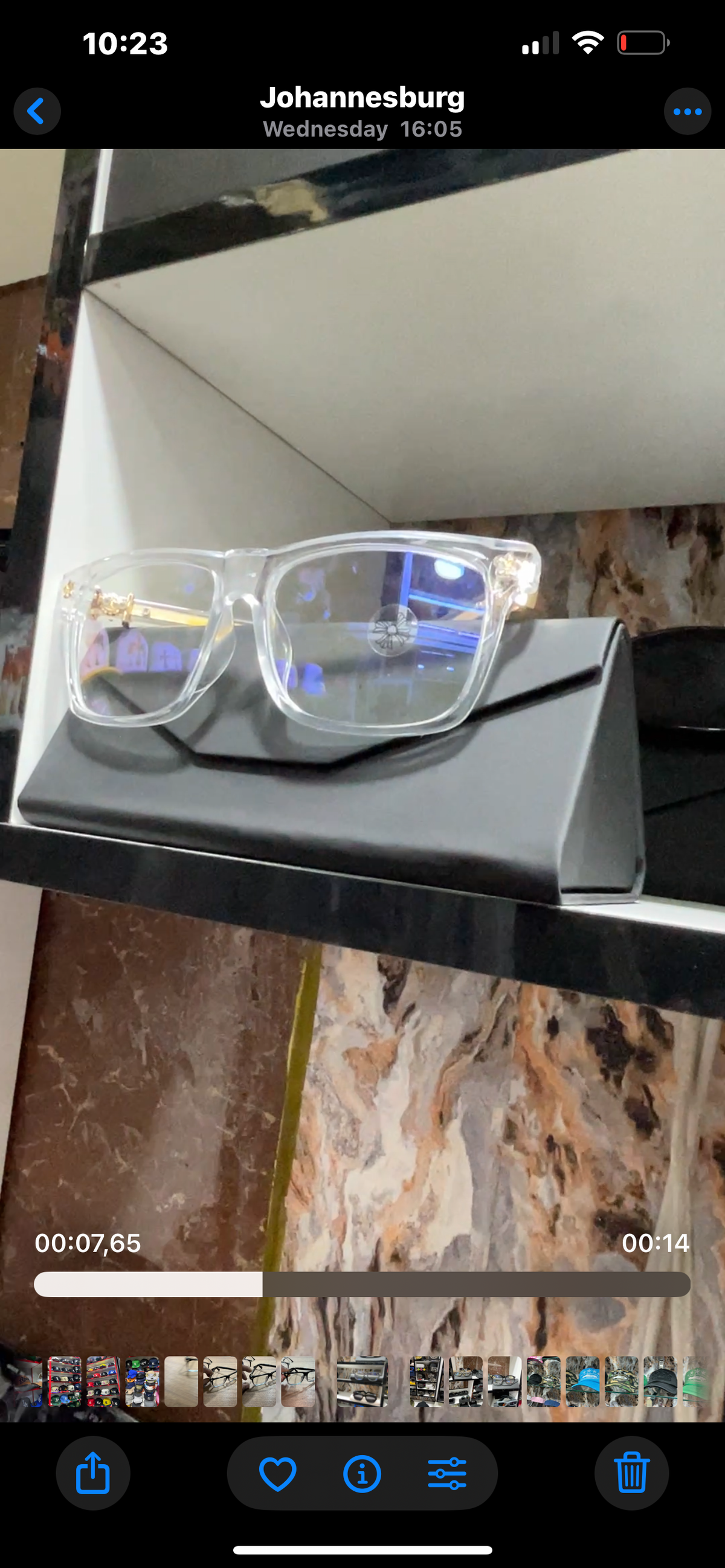Chrome glasses clear frame