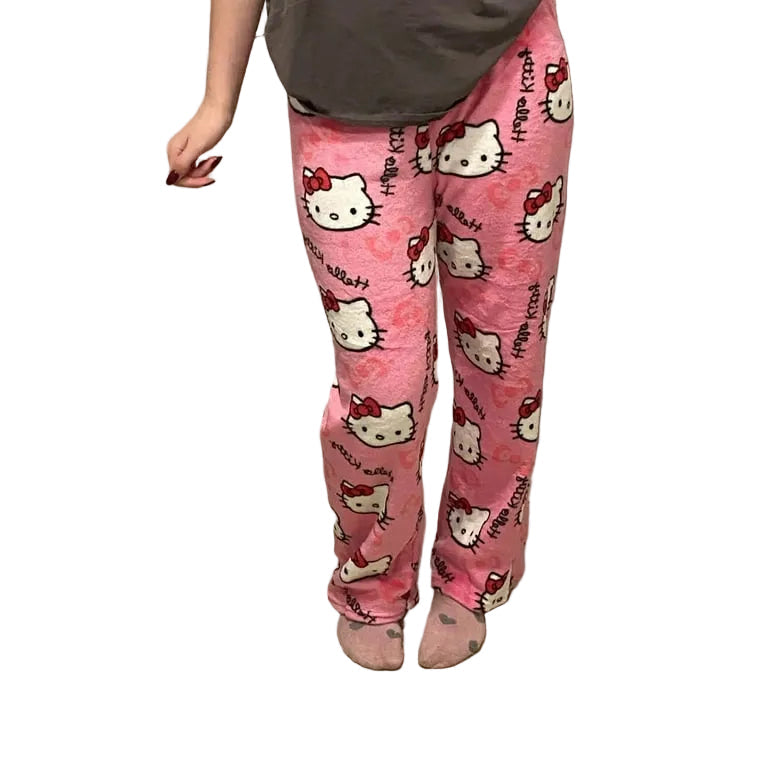Super comfortable pink hello kitty pyjama pants