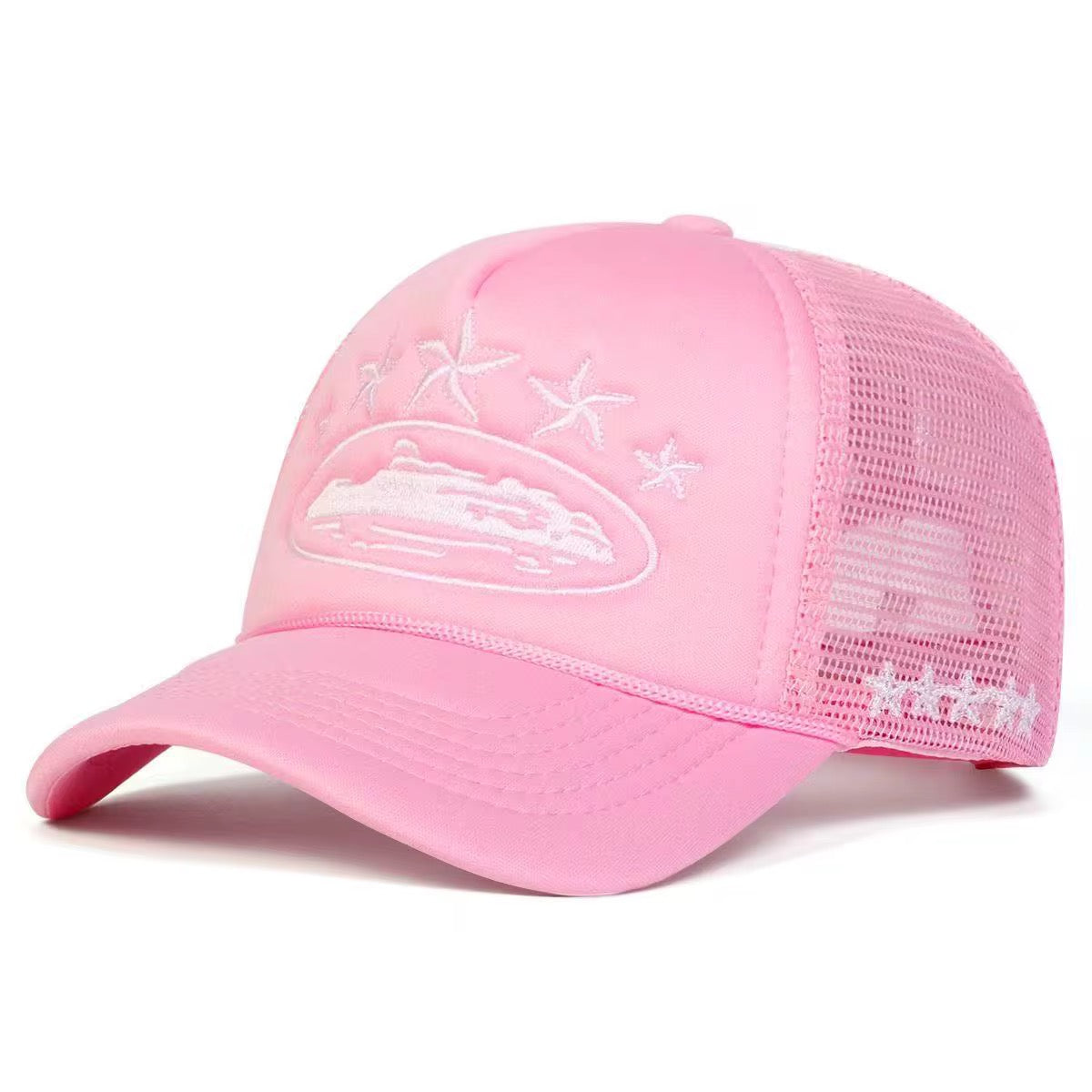 Corteiz Alcatraz Trucker  pink/white