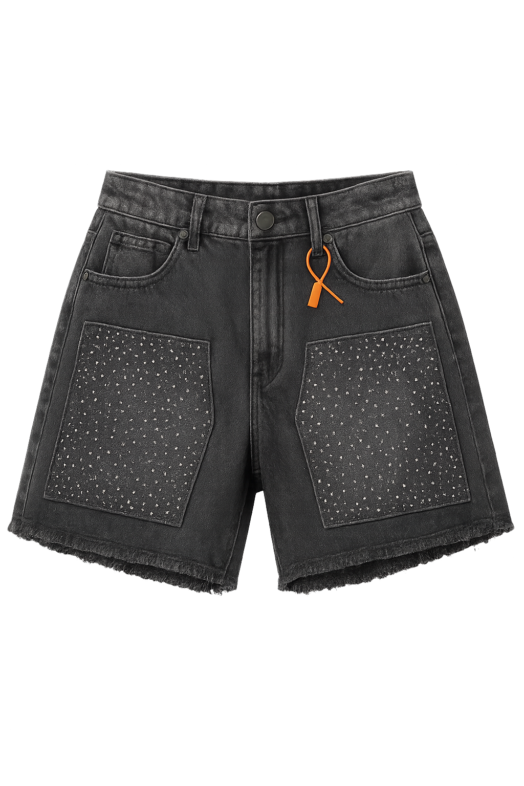 Rhinestone patch denim