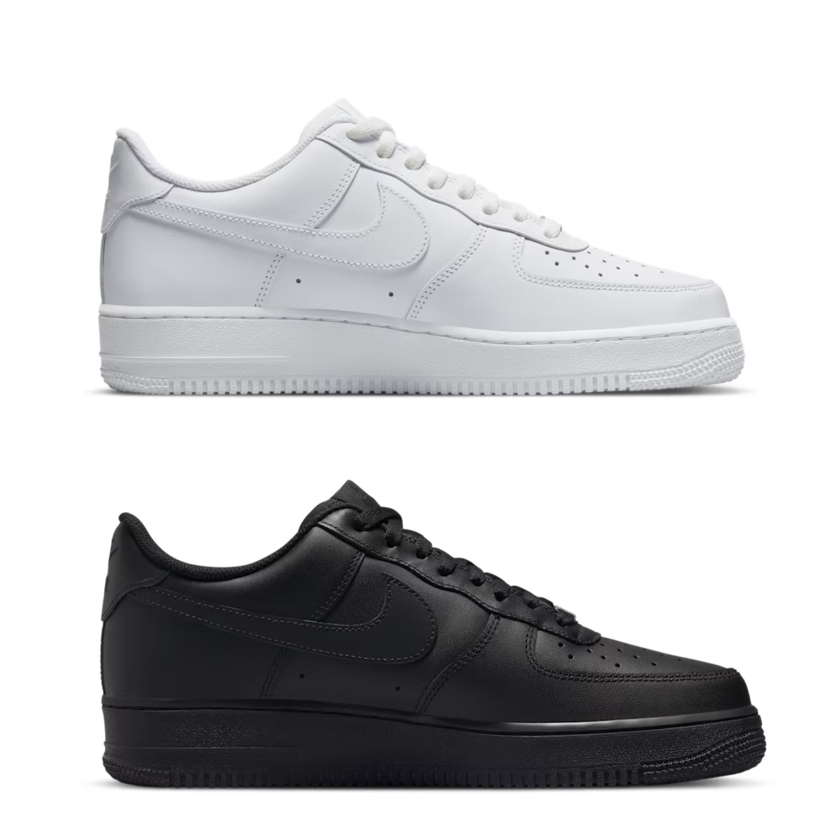 2x AirForce 1s (Black and White) Regular price